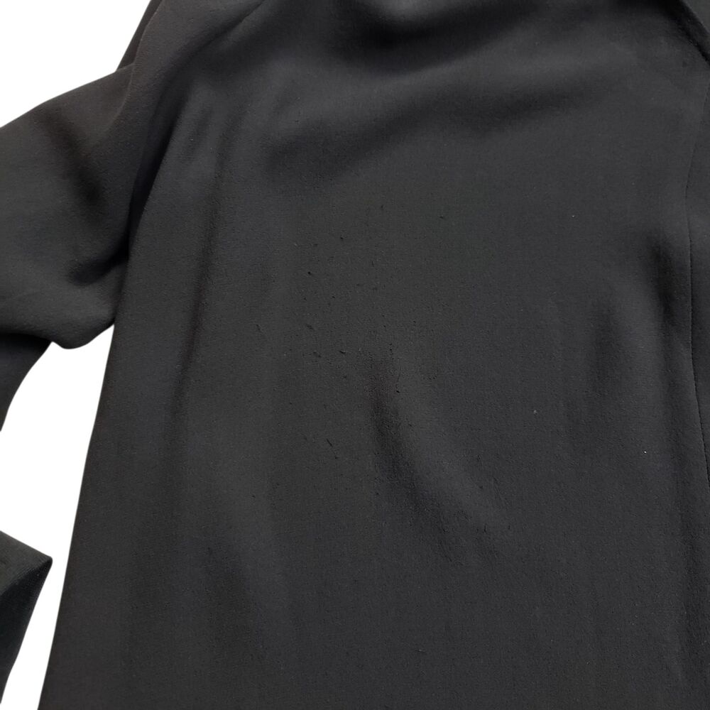 Eileen Fisher Silk Georgette Crepe Dolman Sleeve Top Womens XS Black Damaged - Picture 4 of 12